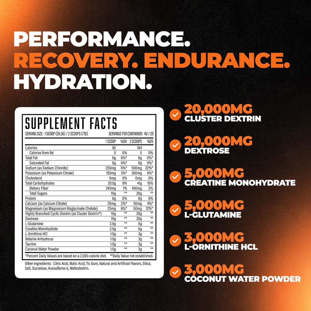 Huge Supplements Formula XII scoop blending powder in glass to boost energy.
