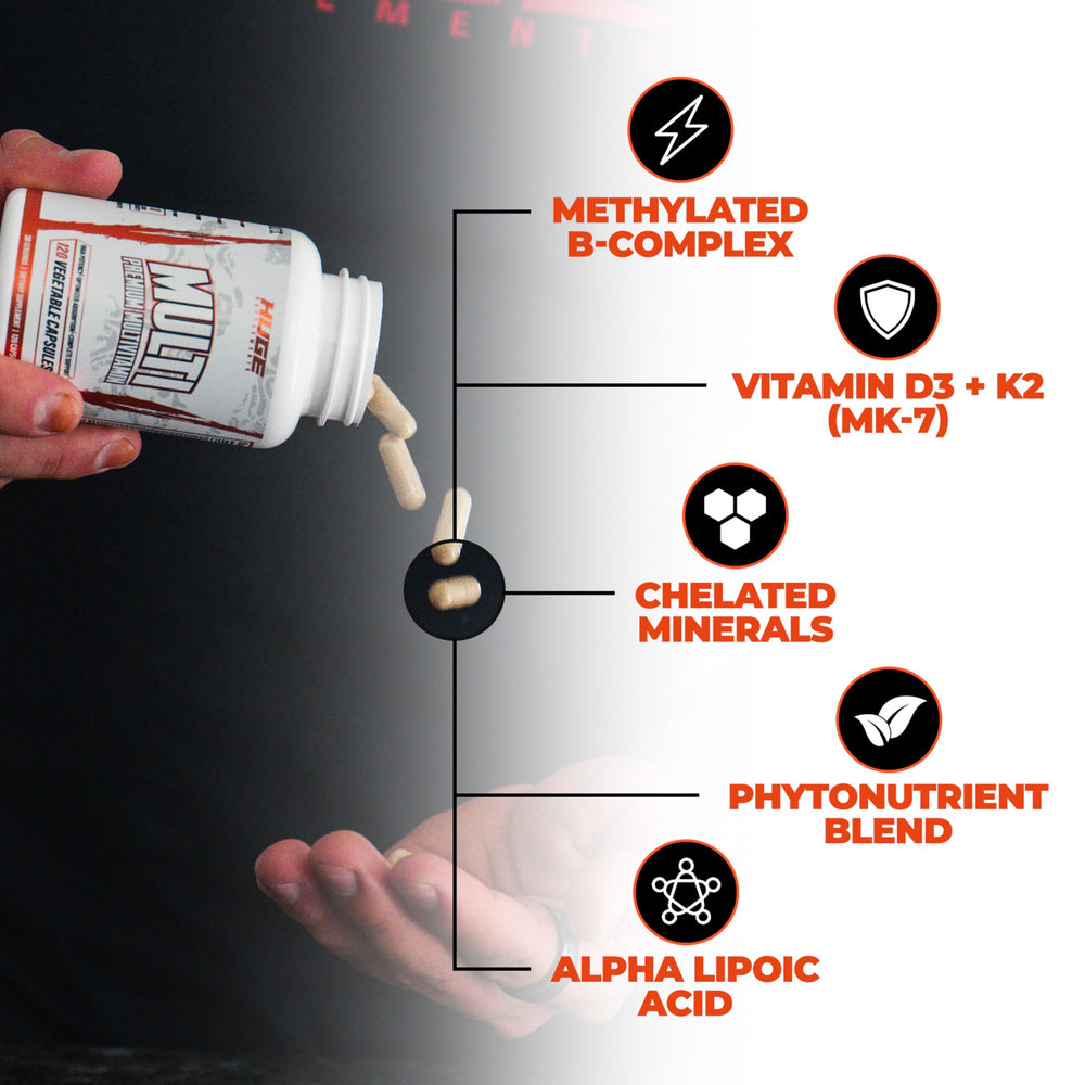 Serving spoon with Huge Multi capsules for easy daily supplementation.