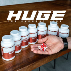 Huge Supplements KSM-66 bottle top view illustrates full-spectrum extract in a trusted package.