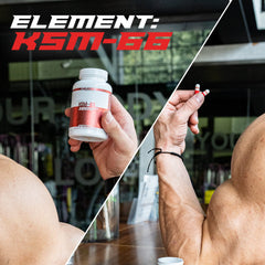 Huge Supplements KSM-66 purity tested image communicates contaminant-free, high-quality herbal extract.