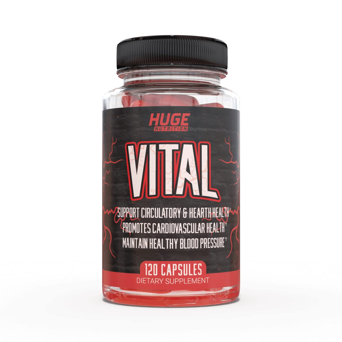 Huge Supplements Vital bottle front view for easy daily use