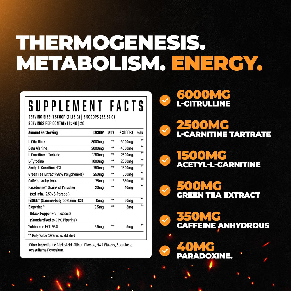 Huge Supplements Wrecked Inferno powder scoop highlights convenient dosing for focused workouts.
