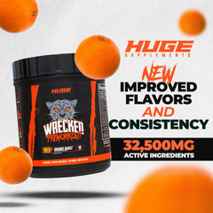 Huge Supplements Wrecked pre-workout served with ice to enhance taste and cooling