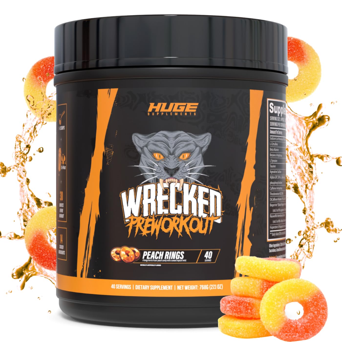 Huge Supplements Wrecked Pre-Workout pumps-physique showcases fuller vascular appearance