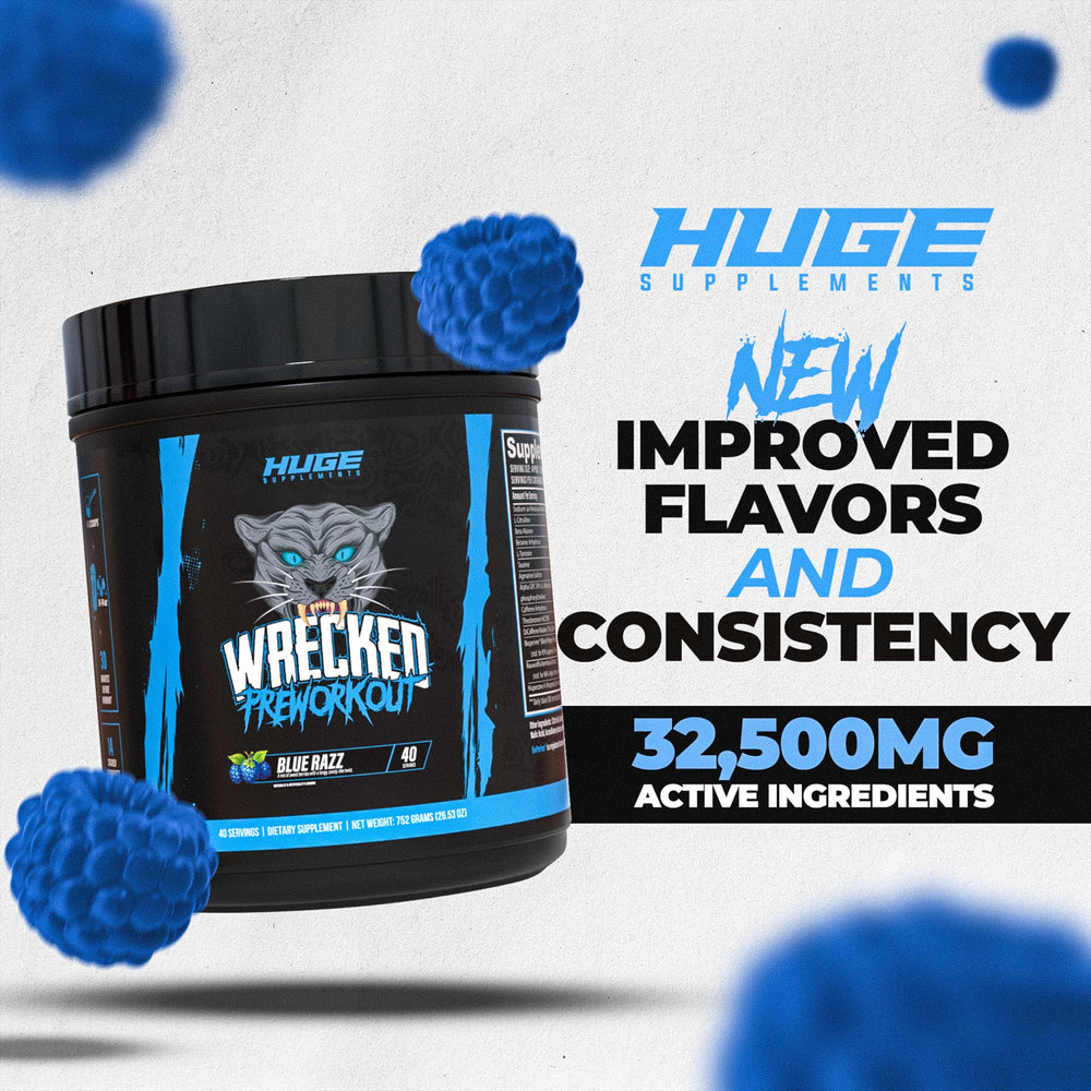 Huge Supplements Wrecked pre-workout scoop ready for accurate dosing before training