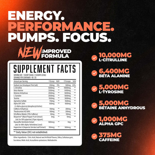 Huge Supplements Wrecked pre-workout tub open showing vibrant powder and label