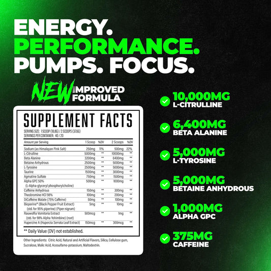 Huge Supplements Wrecked watermelon pre-workout serving on spoon demonstrates quick mixability.
