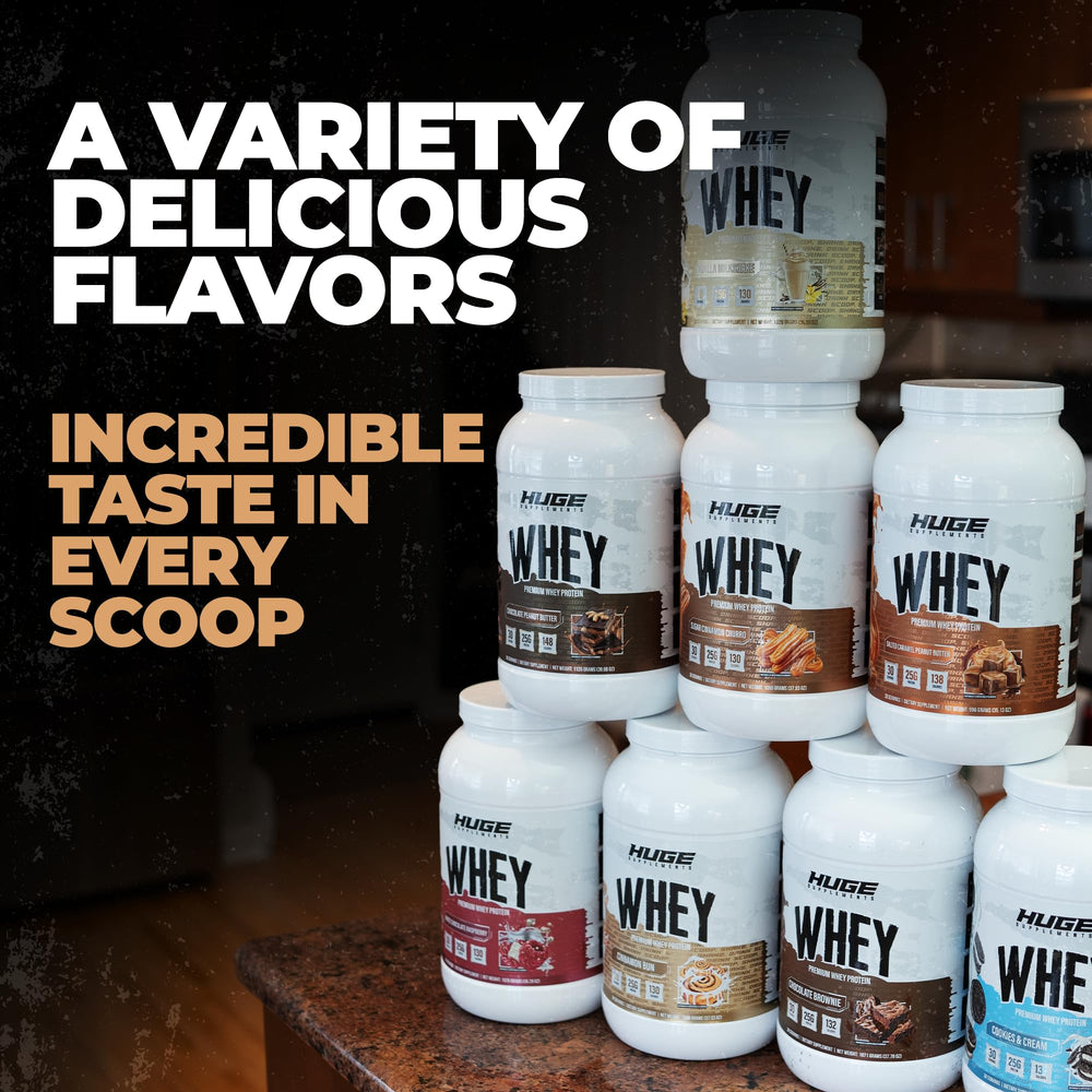 Huge Whey digestive enzymes illustrate easier digestion and absorption.
