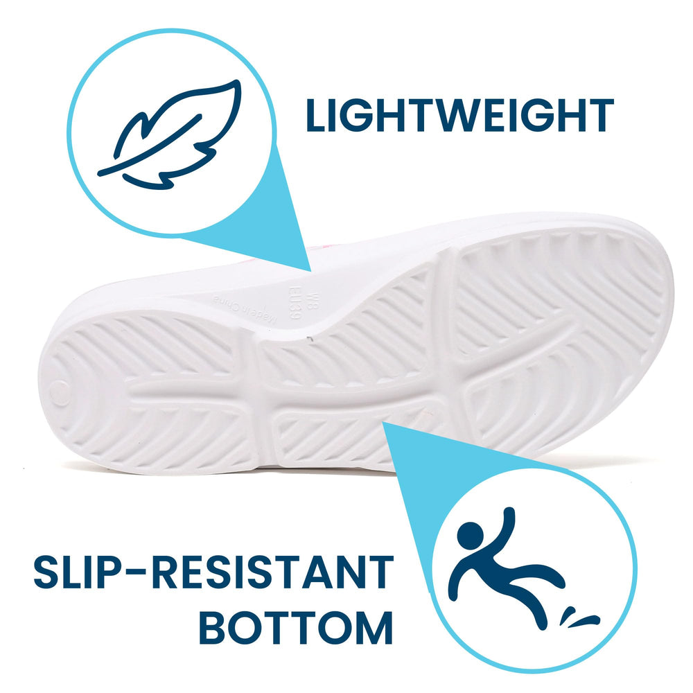 HUHV slip-on comfort sandal ideal for lounging at home or travel.