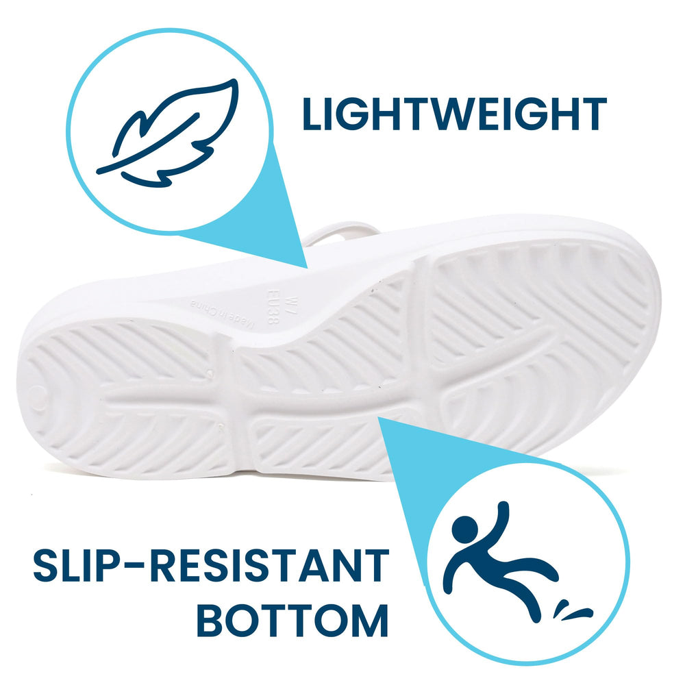 HUHV Z Strap white strap close-up shows breathable, easy-slip design.