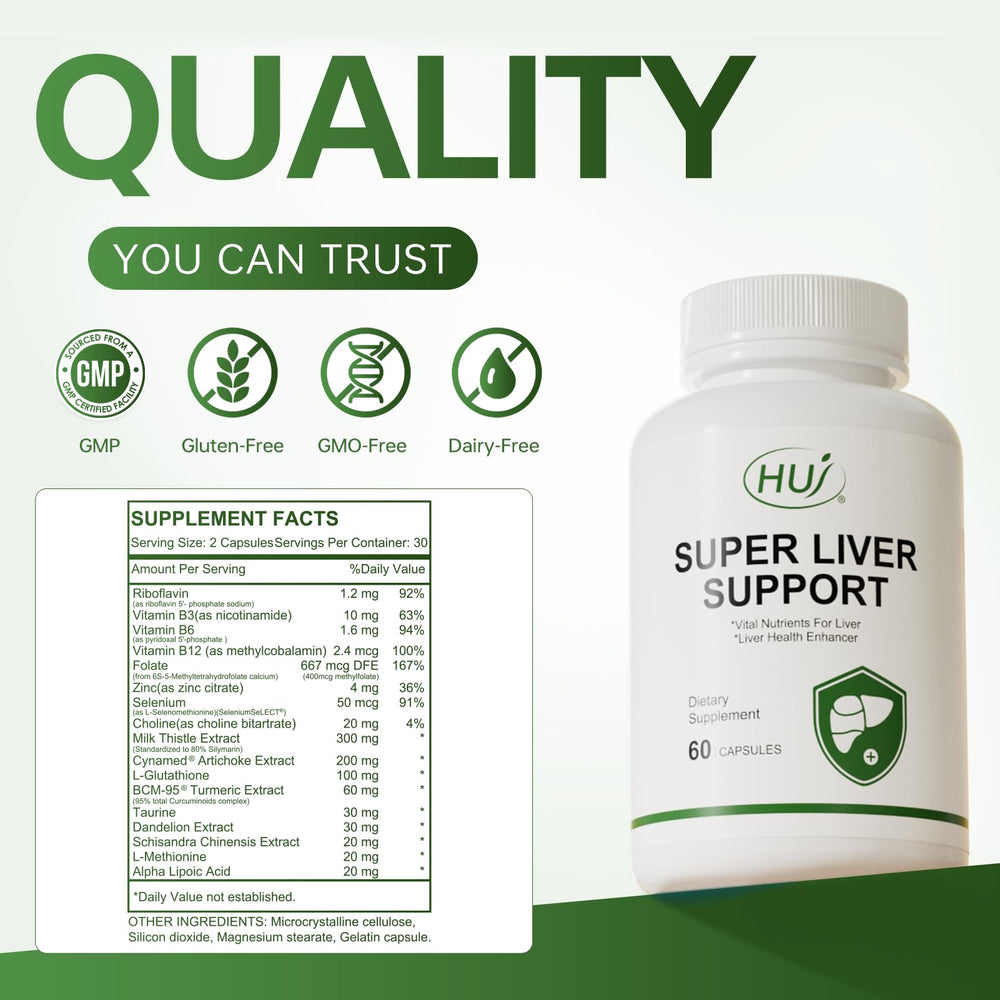 HUJ Super Liver Support turmeric focus signals natural anti-inflammatory potential