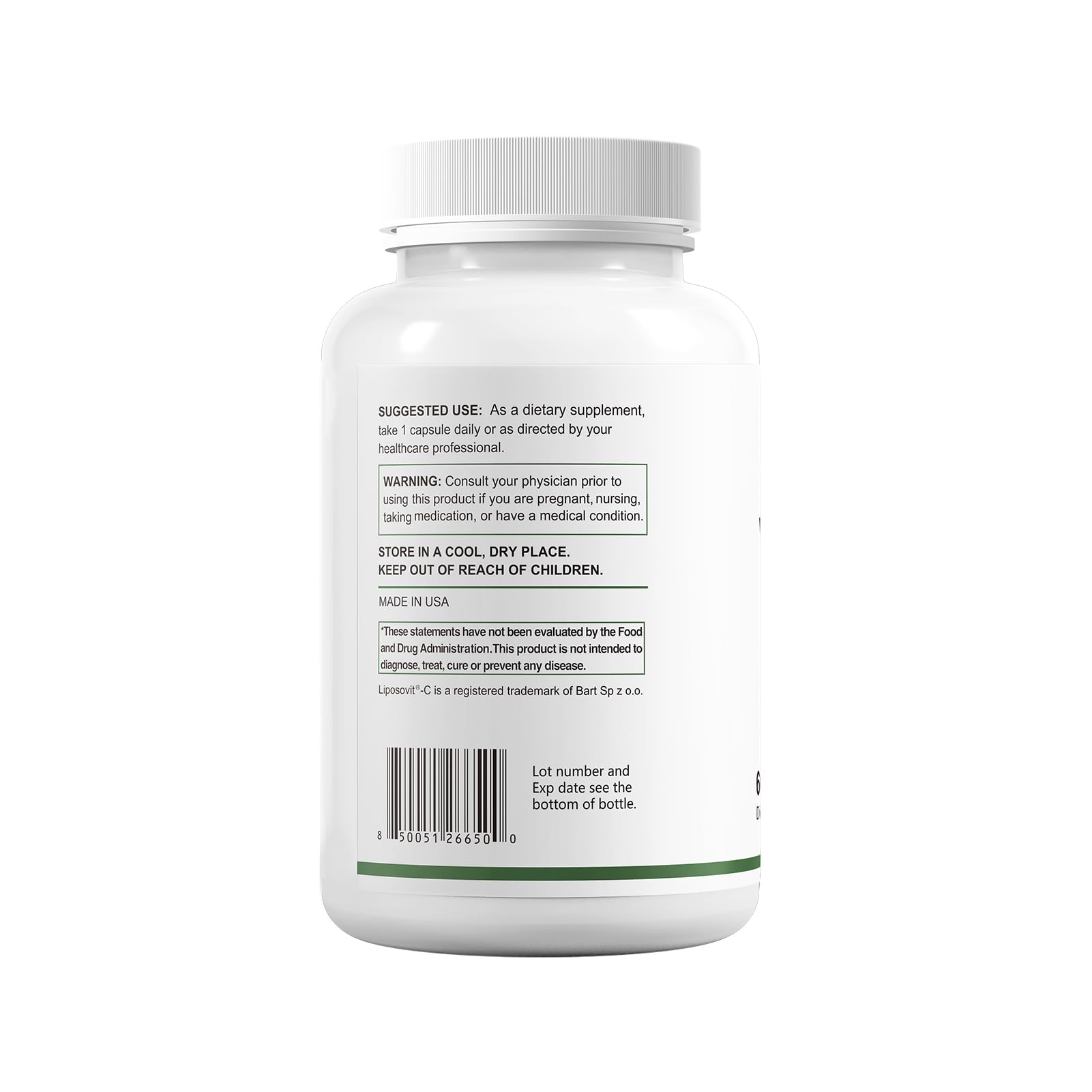 HUJ Vitamin C 500mg USA manufactured seal indicating strict quality control.