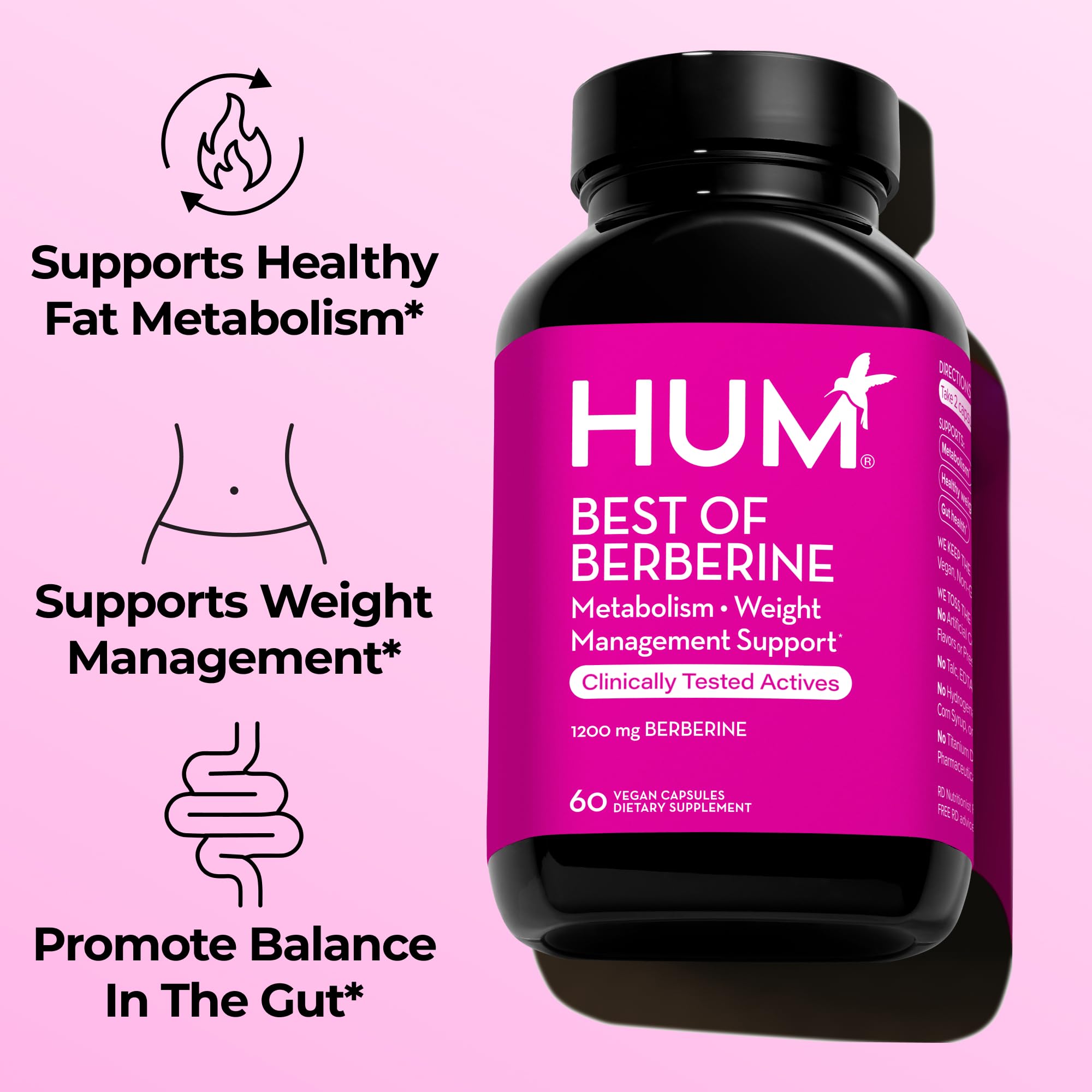 HUM Best of Berberine capsules close-up showing smooth capsule texture.