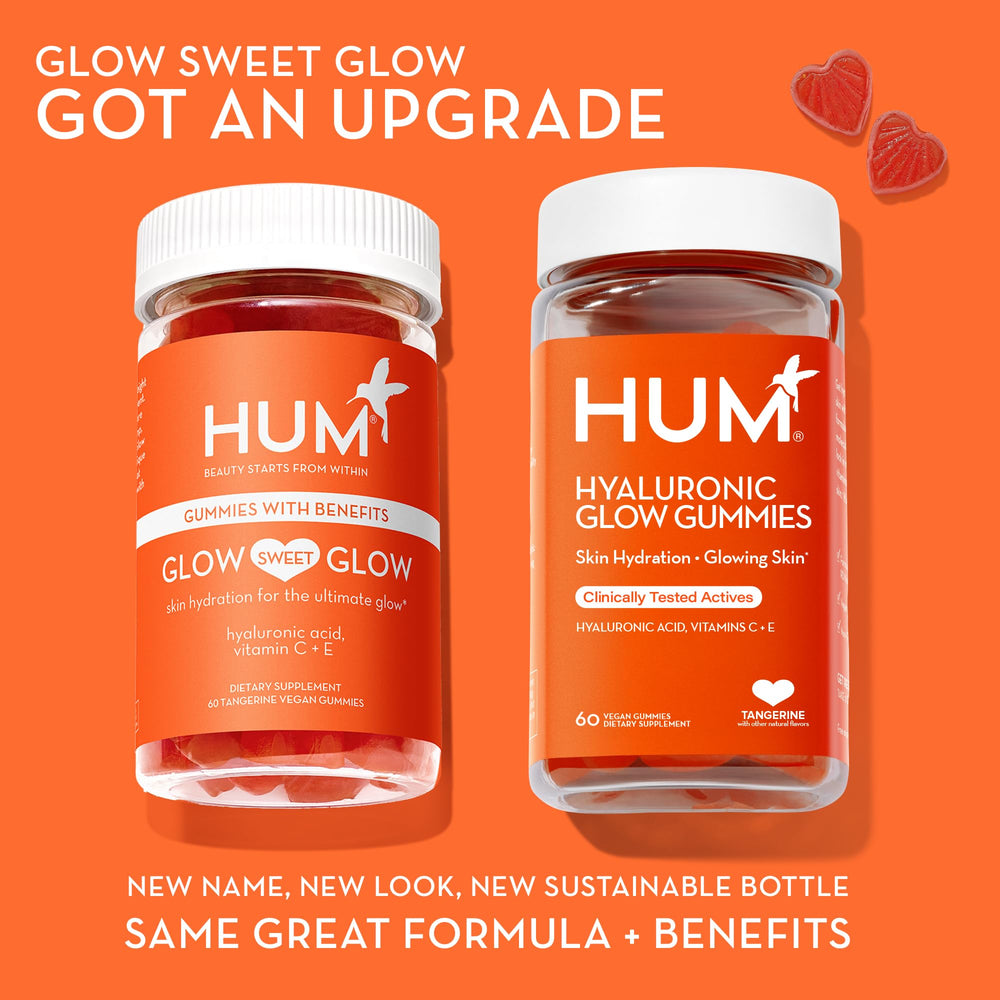 HUM Hyaluronic Glow packaging front view highlighting clean-label look