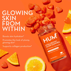 HUM Hyaluronic Glow vitamin E visual emphasizing antioxidant support