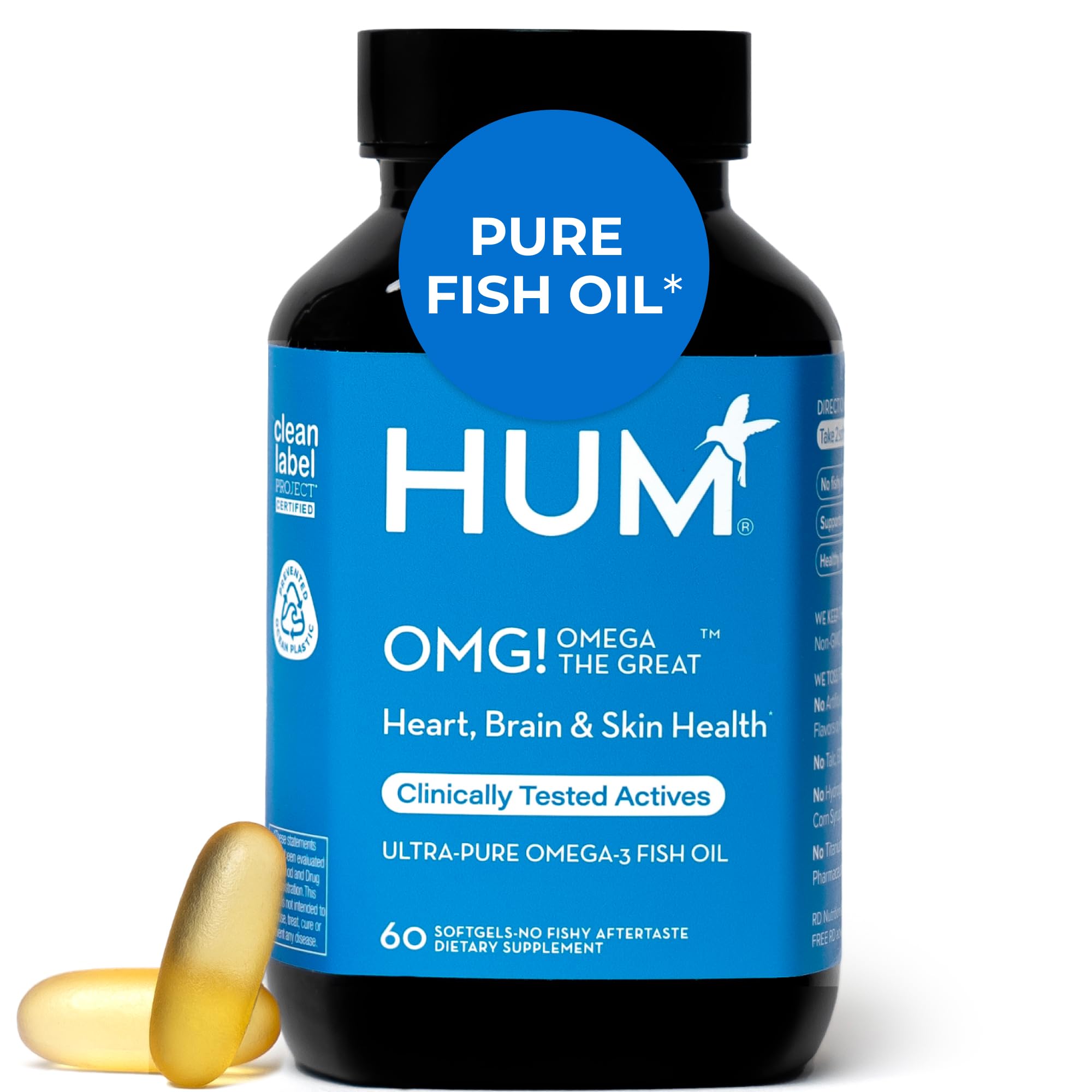 HUM OMG! Omega The Great bottle of softgels for daily omega support