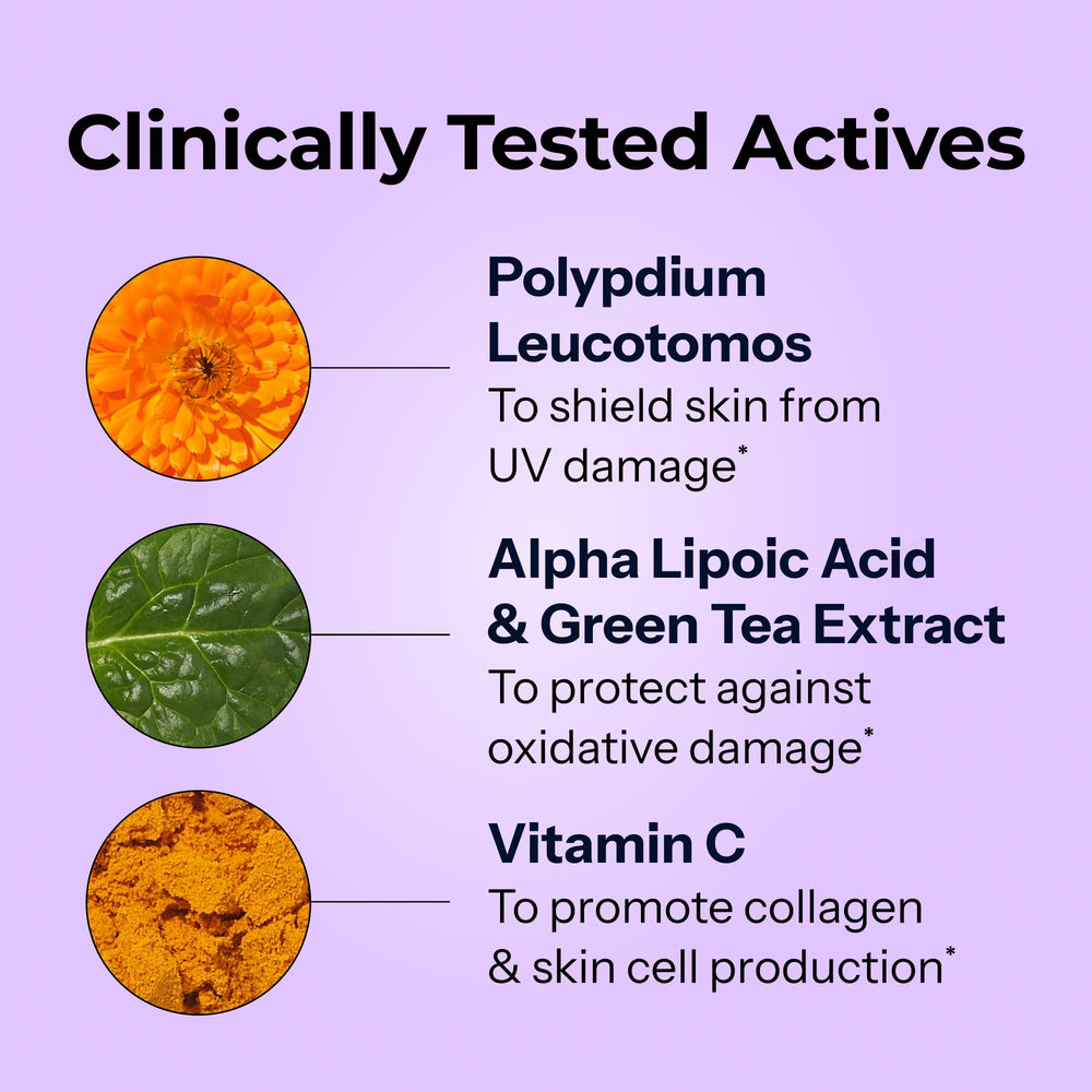 HUM Turn Back Time ingredient label close-up; clean, non-GMO formulation.
