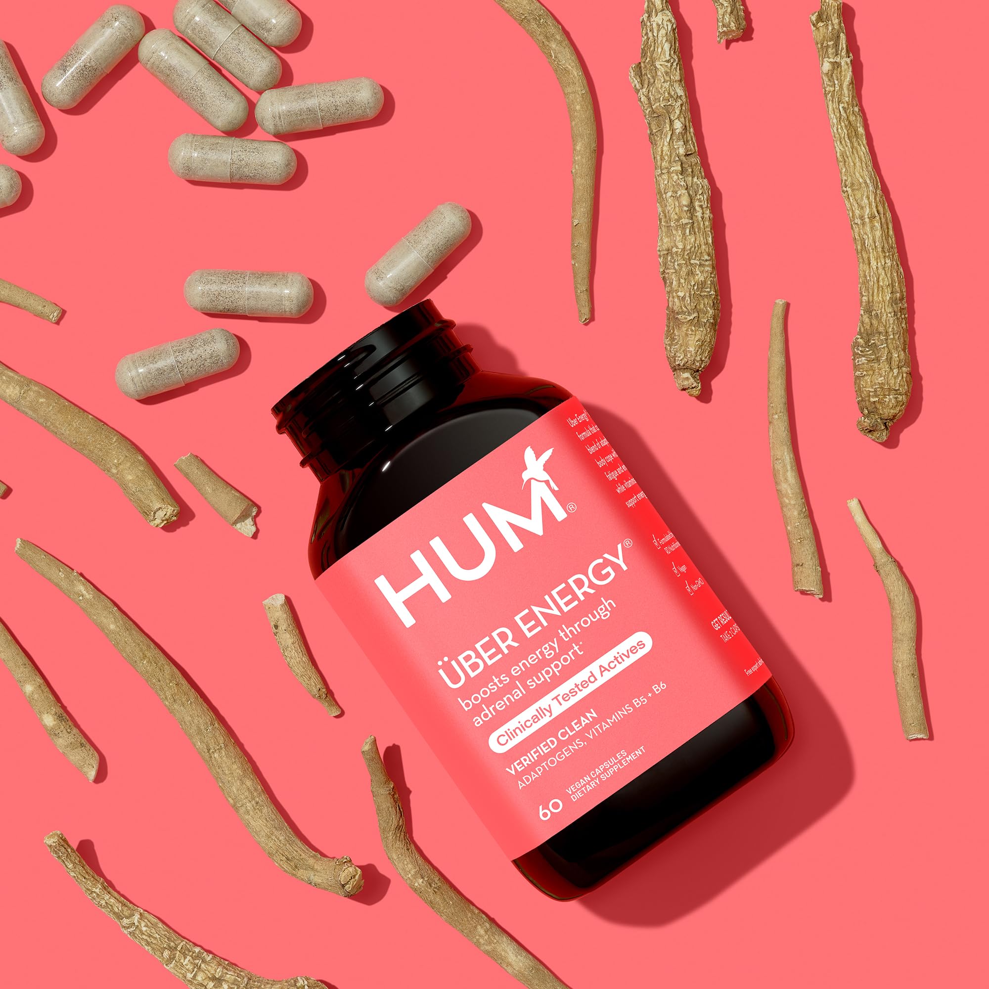 HUM Uber Energy ginger slice image hints at digestive comfort and everyday wellness.