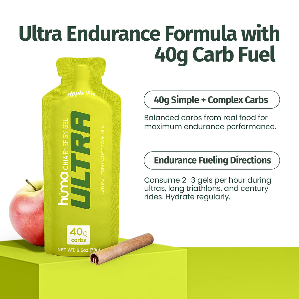 Race-day setup highlighting caffeine-free fueling option.