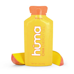 HÜMA CHIA ENERGY GEL mangoes pack shot for sustained endurance fueling
