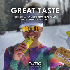 HÜMA Chia Energy Gel on the go with a runner during workout