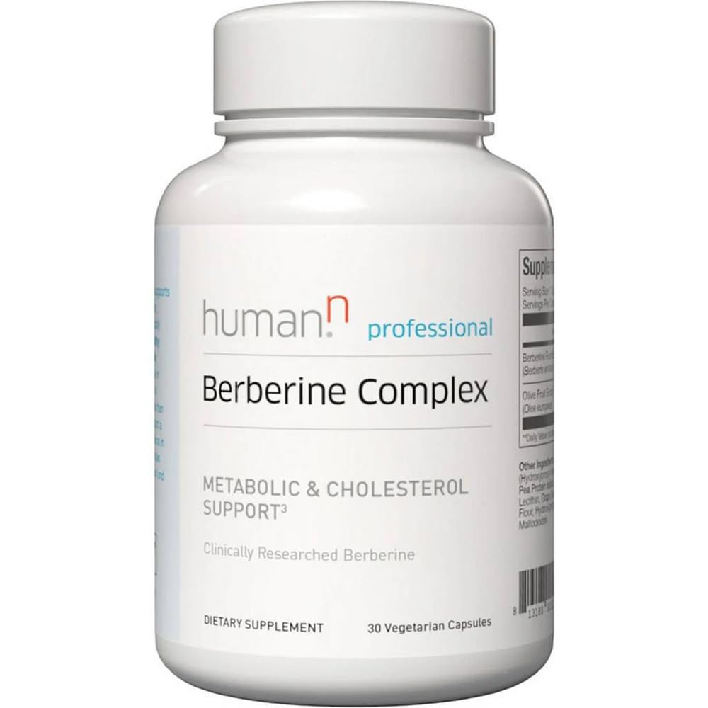 Humann Berberine Complex bottle with capsules supports metabolic balance and cholesterol health.