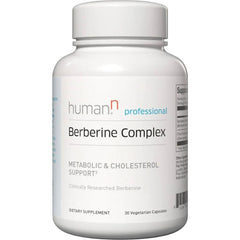Humann Berberine Complex bottle with capsules supports metabolic balance and cholesterol health.