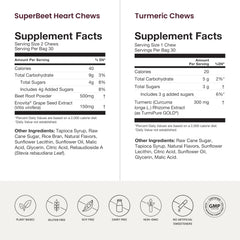 Humann Heart and Turmeric Chews bundle displayed together for daily use.