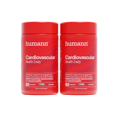 Humann Cardiovascular Health Daily bottle front showing the supplement for daily vascular support.