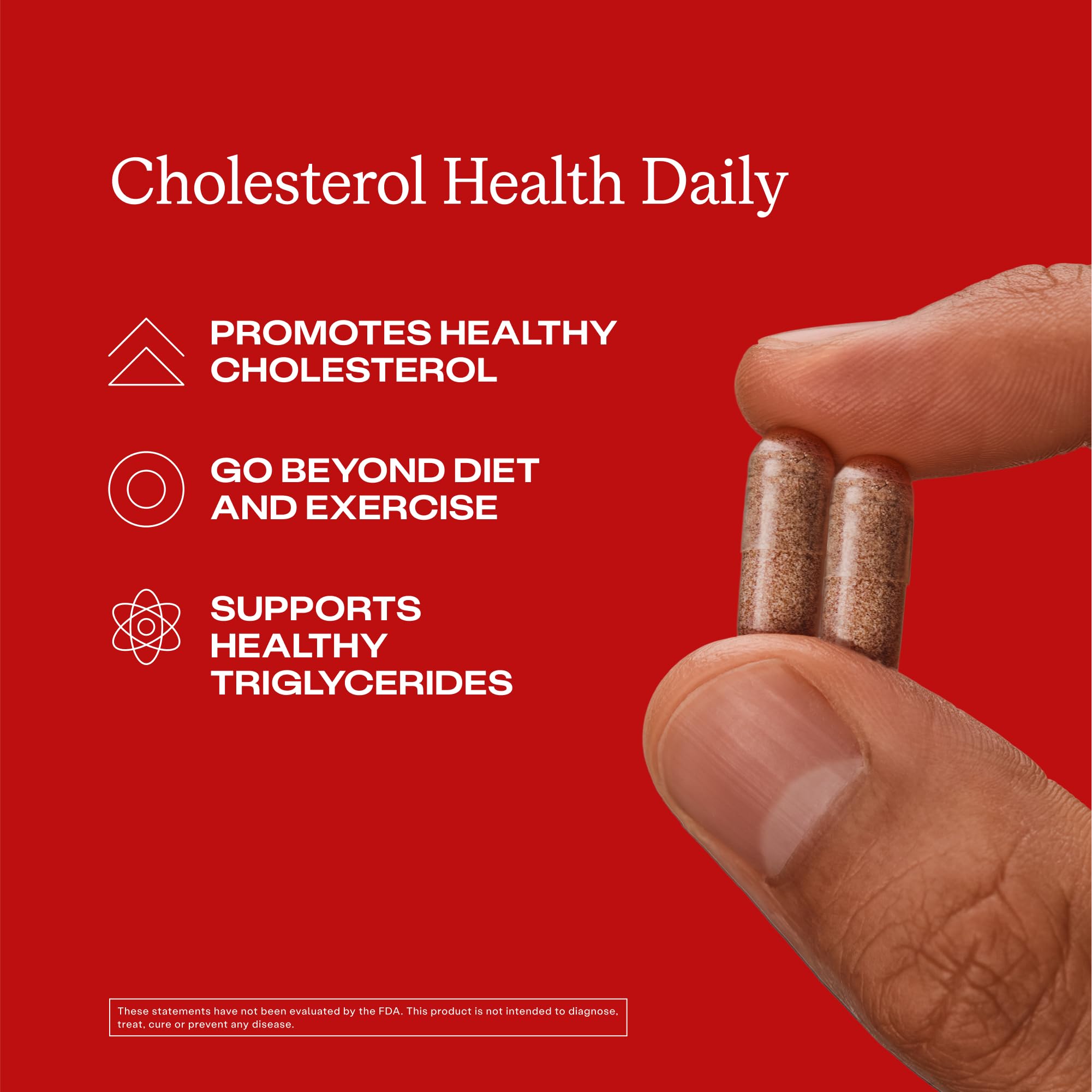 Humann Cholesterol Health Daily bergamot extract highlights Calabria origin and lipid metabolism support.