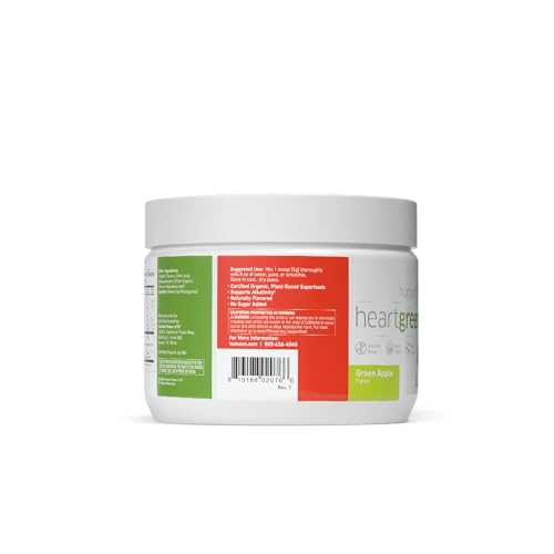 Humann HeartGreens kale spinach blend showcases organic greens in a single scoop.