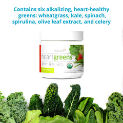 Humann HeartGreens serving glass ready to pour a prepared shake.