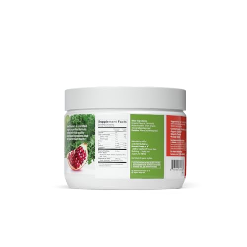 Humann HeartGreens wheatgrass powder highlights a nutrient-dense greens mix.