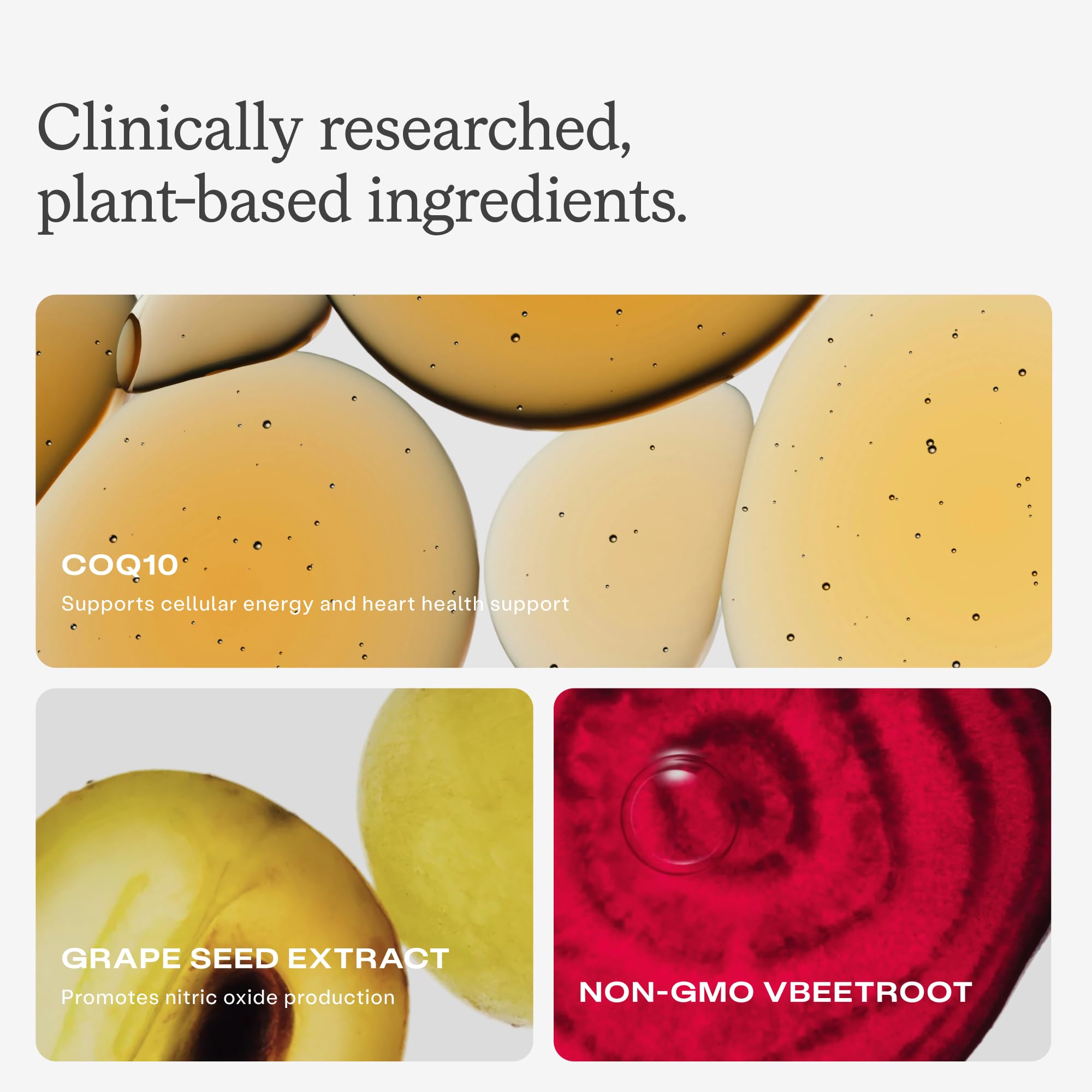 Humann SuperBeets Heart Chews CoQ10 ingredient panel close-up.
