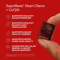 Humann SuperBeets Heart Chews open bottle ready to enjoy.