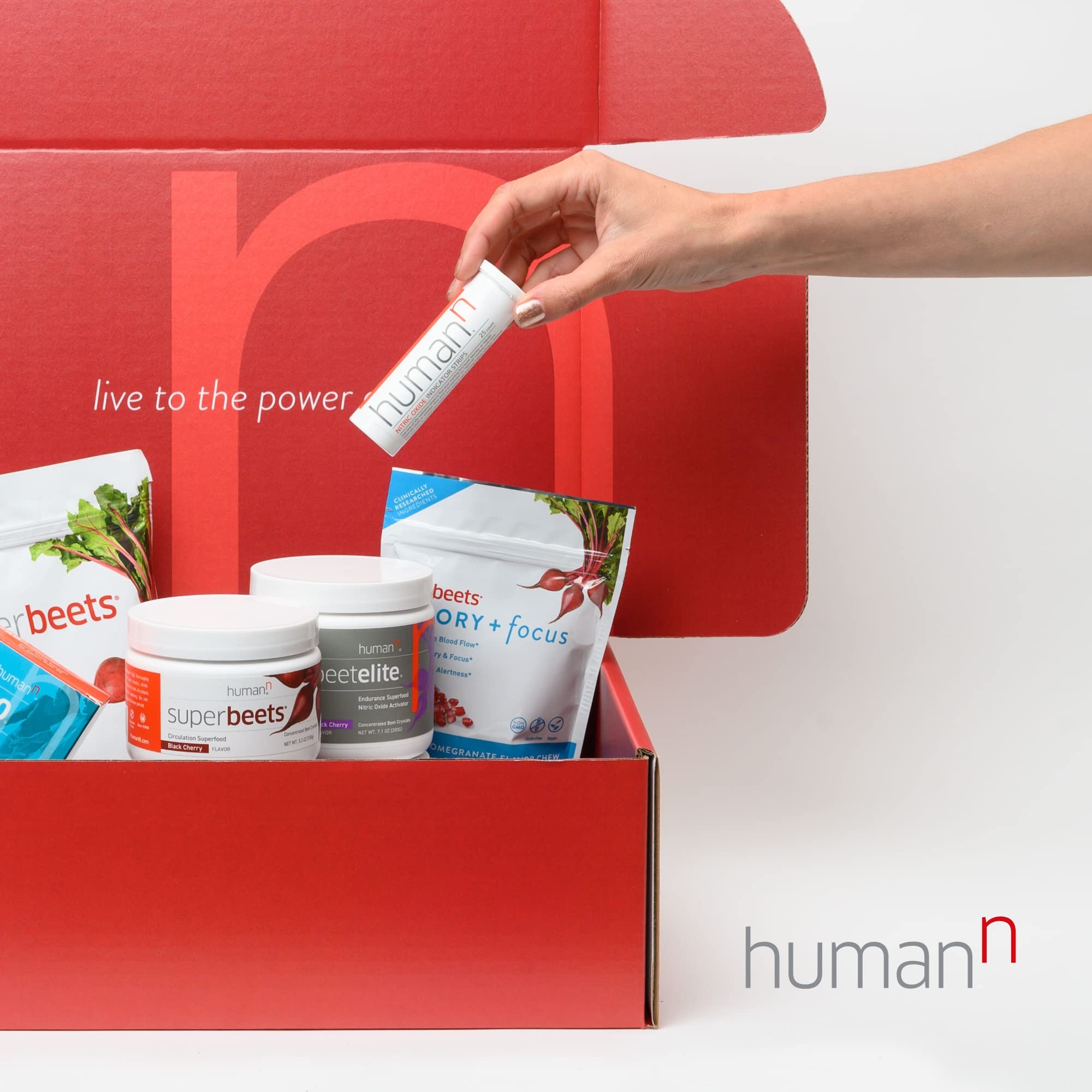 Humann SuperBeets Energy Plus green tea caffeine source visual.