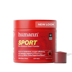 Humann SuperBeets Sport bottle pour showing stimulant-free endurance support.