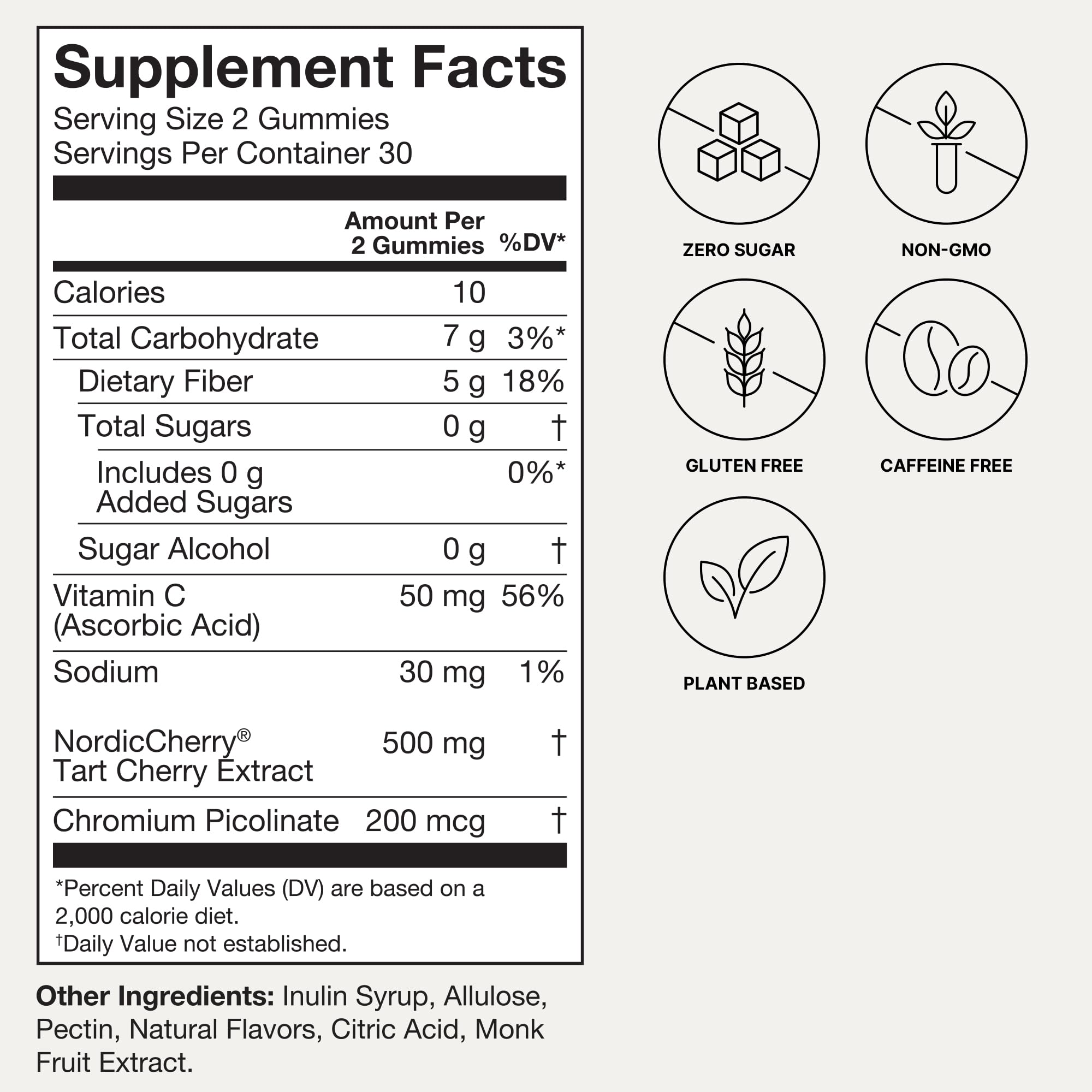 Humann Tart Cherry Gummies made in USA in GMP facility for quality assurance