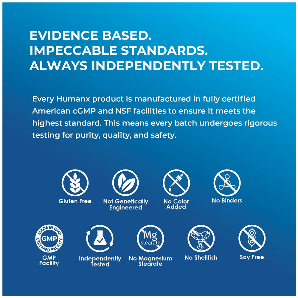 HUMANX daily probiotic supplement packaging for routine use