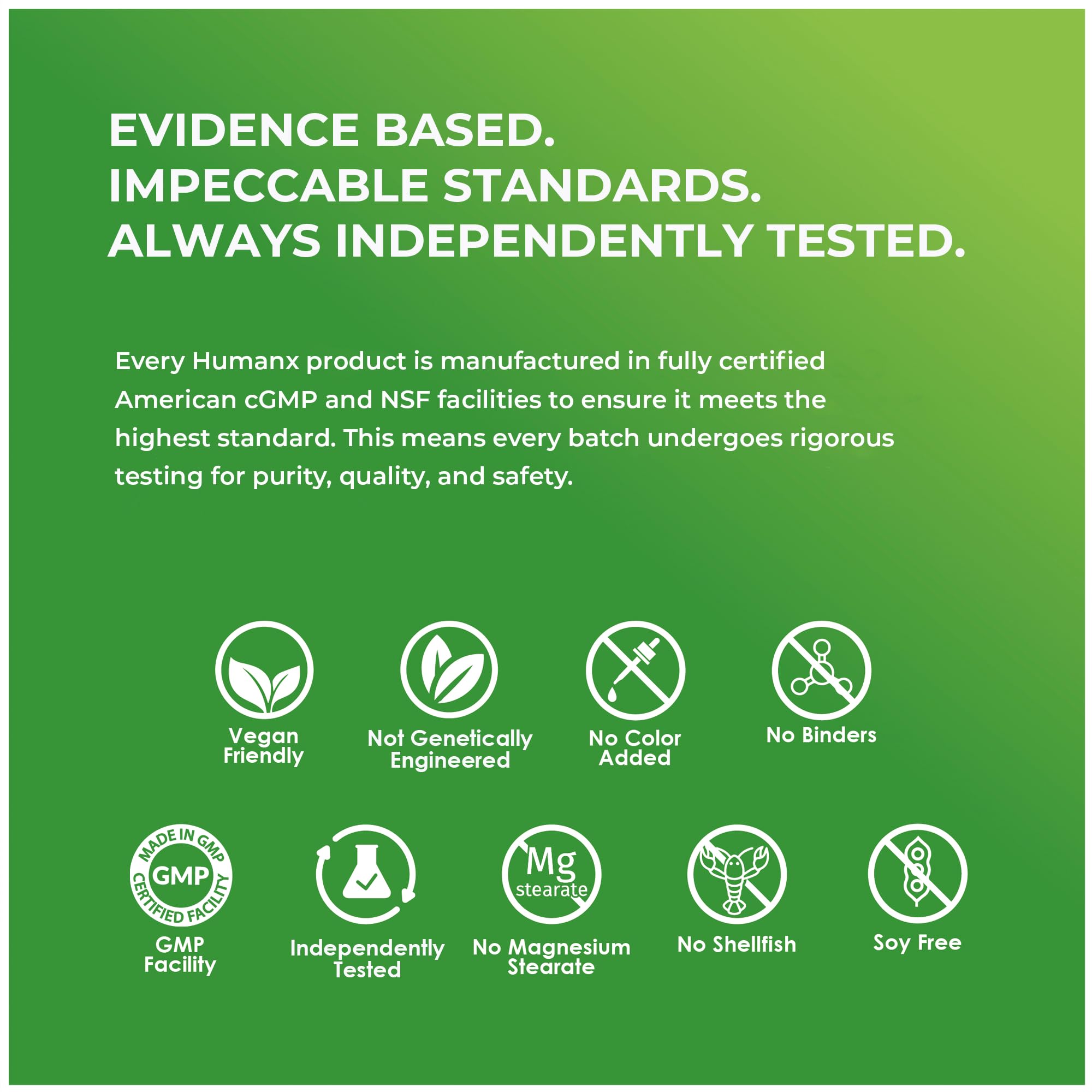 HumanX Spermidine+ US GMP facility label indicating high manufacturing standards.