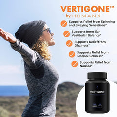 HUMANX VertiGone label detail emphasizing natural ingredients