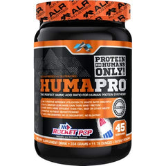 Humapro Rocket Pop protein powder image showing rapid absorption for lean muscle support.