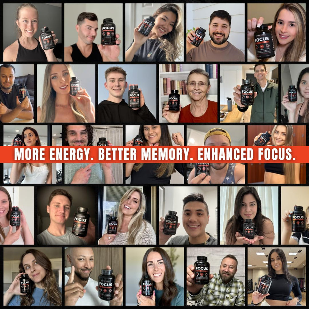 HUMBLEROOTS FOCUS pouring capsules into hand during morning routine