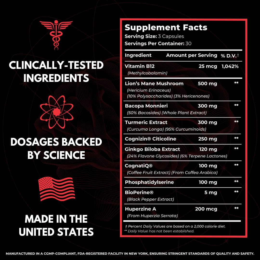 HUMBLEROOTS PERFORMANCE bacopa monnieri label emphasizing long-term brain health.