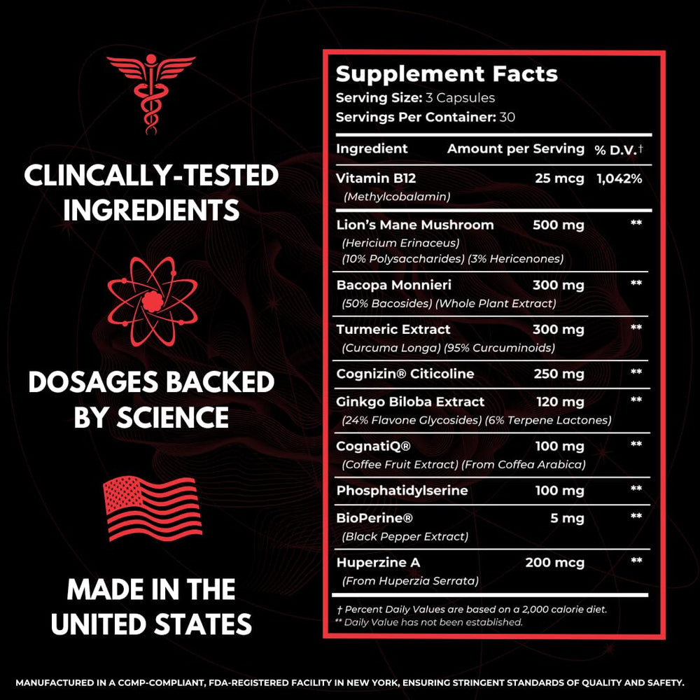 HUMBLEROOTS PERFORMANCE bacopa monnieri label emphasizing long-term brain health.