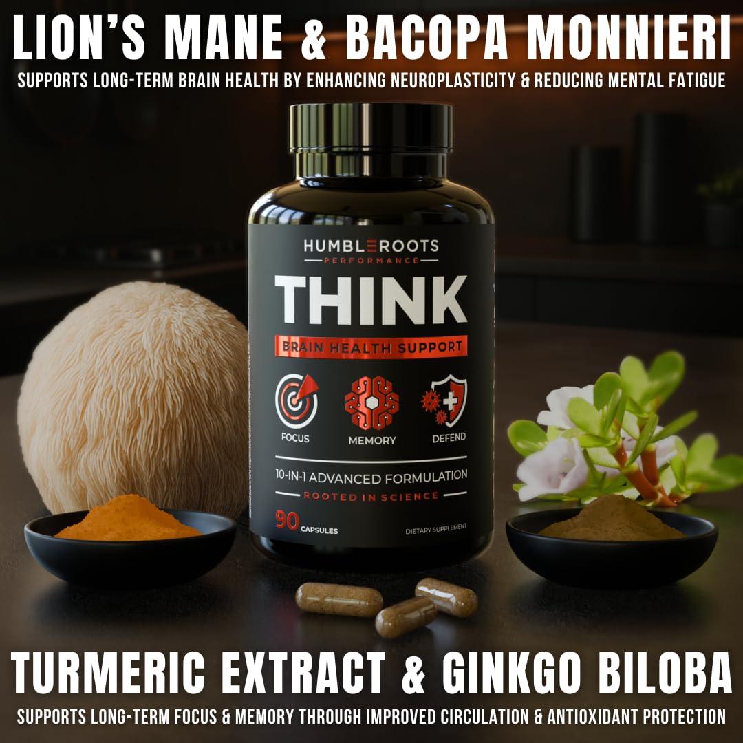 HUMBLEROOTS PERFORMANCE ingredients packaging highlights the 10 nootropics.