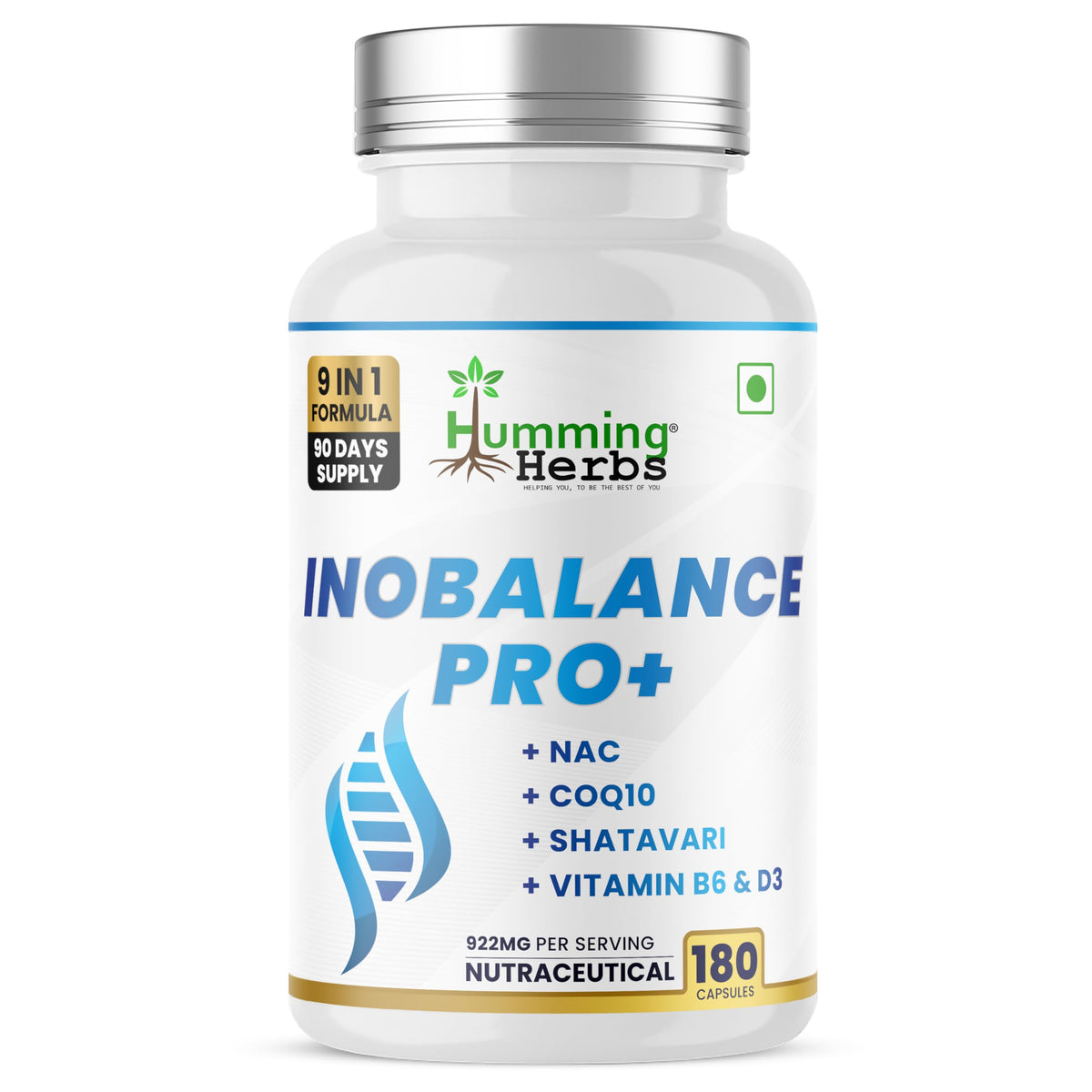 Humming Herbs Inobalance Pro+ bottle supports daily wellness routine
