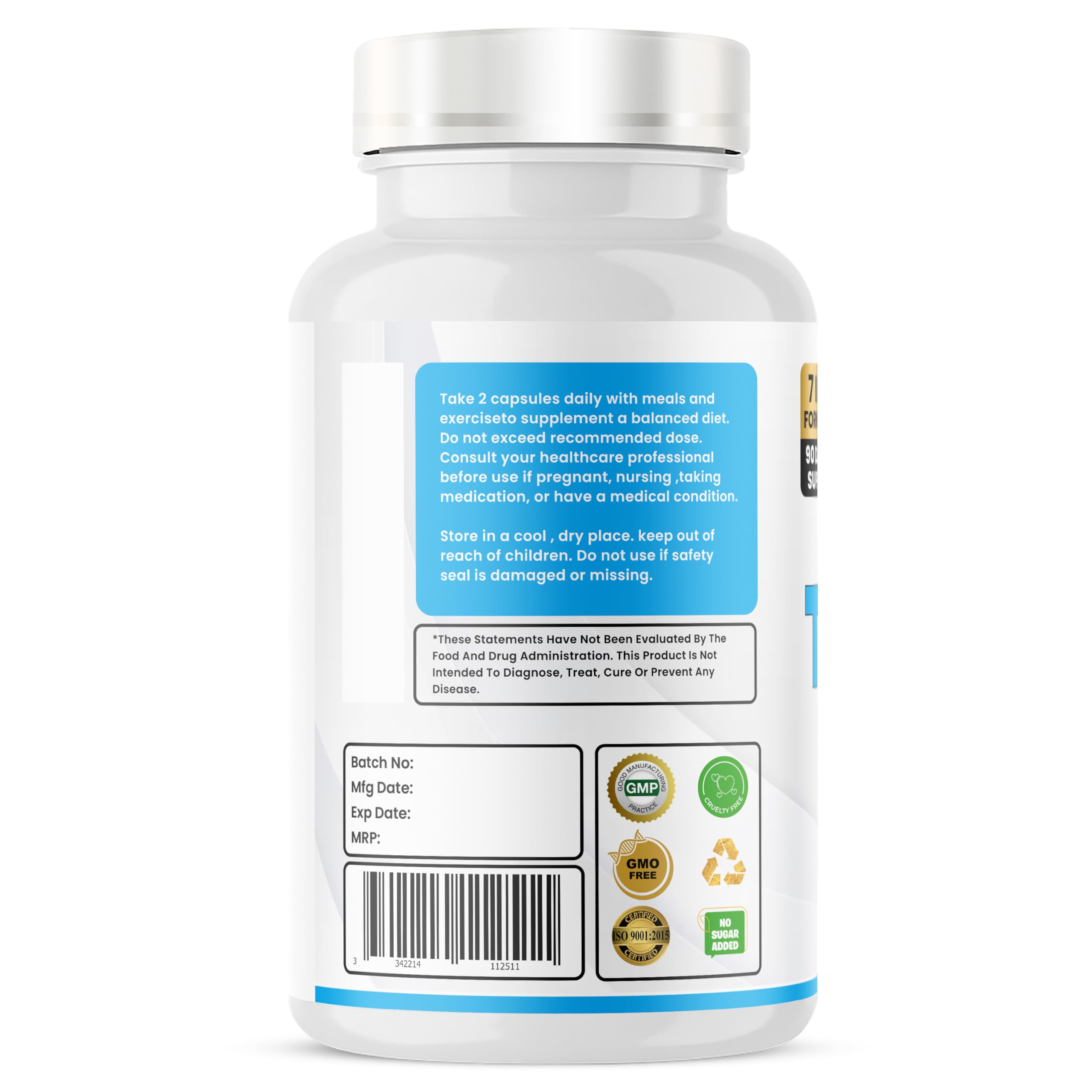 Humming Herbs Tudca 90 serving packaging for convenient daily capsules
