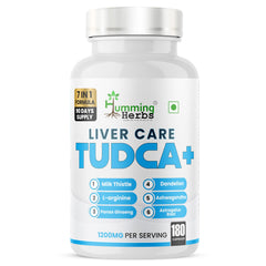 Humming Herbs Tudca supplement bottle front view for daily wellness