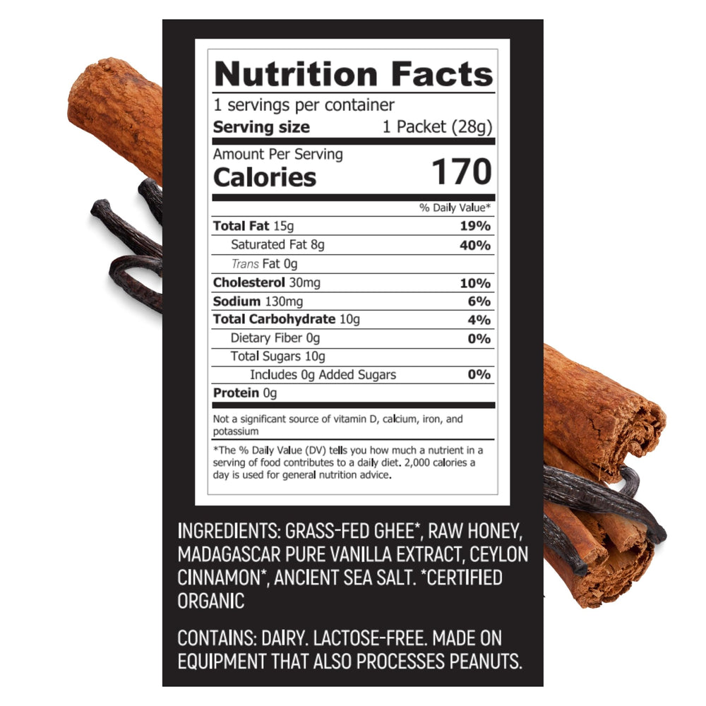 Hunghee vanilla cinnamon pack packaging closeup emphasizes portability
